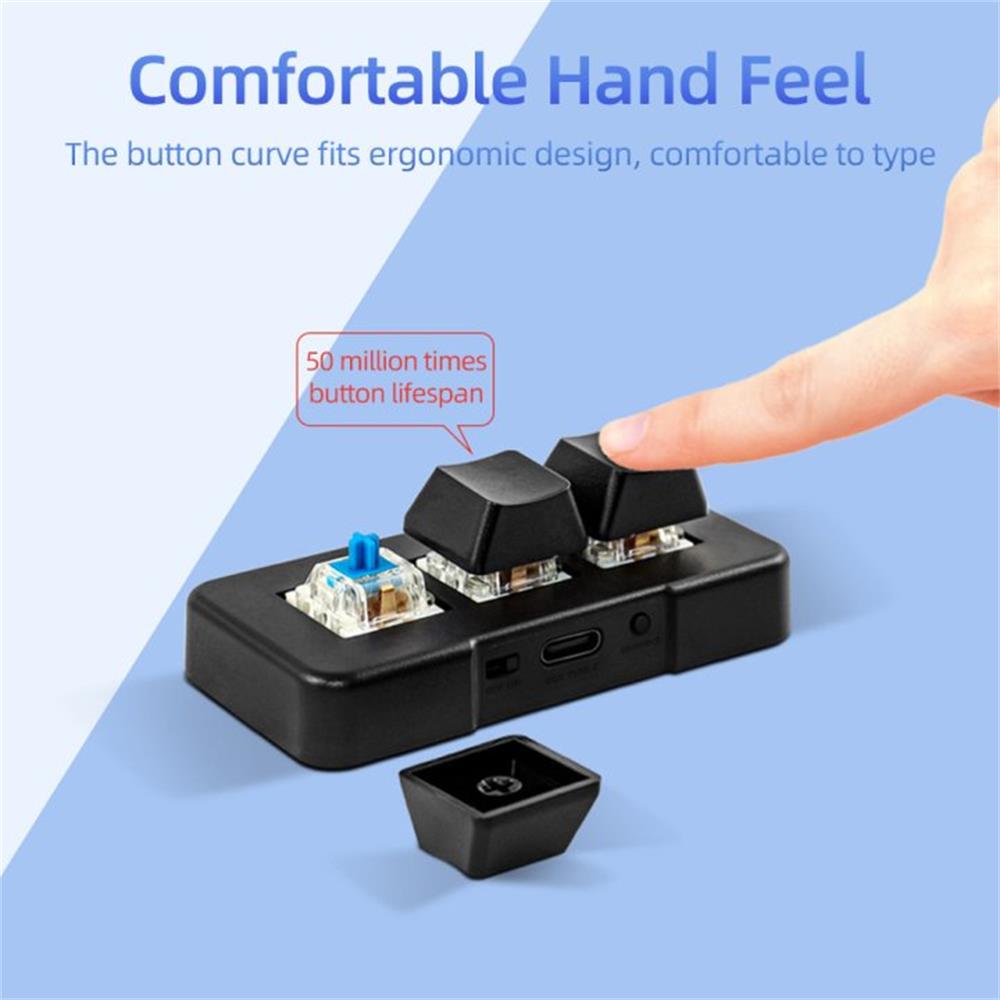 MK321-Pro Small Keyboard 3-key - Gaming Keyboard Mini Mechanical ulasan dan harga