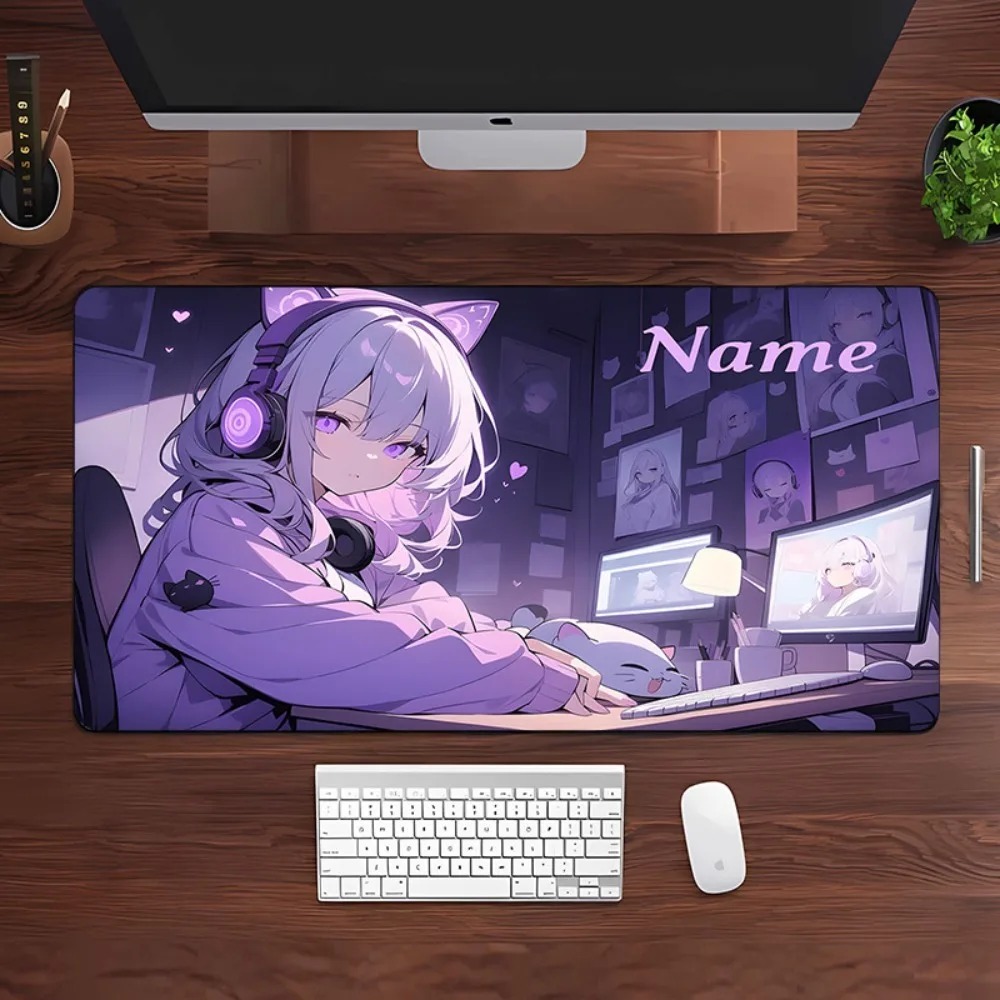 Anime Girl Gaming Large Desk M - Gaming Keyboard Name ulasan dan harga