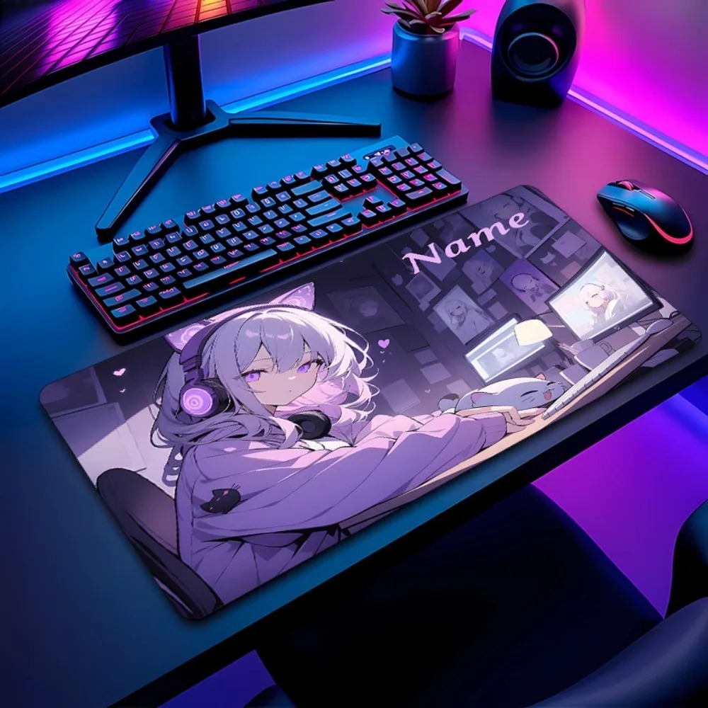 Anime Girl Gaming Large Desk M - Gaming Keyboard Name ulasan dan harga