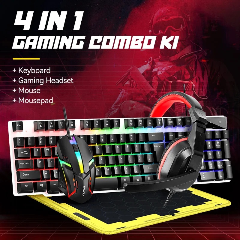 NEW USB Keyboard And Mouse Gam - Gaming Keyboard Mouse Set ulasan dan harga